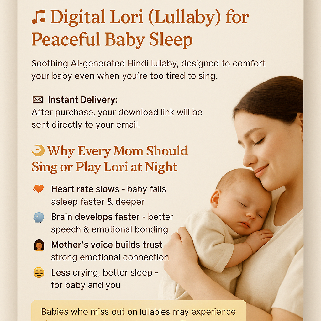 Sukun Ki Lori – Hindi Digital Lullaby for Baby Sleep (MP3 Download)