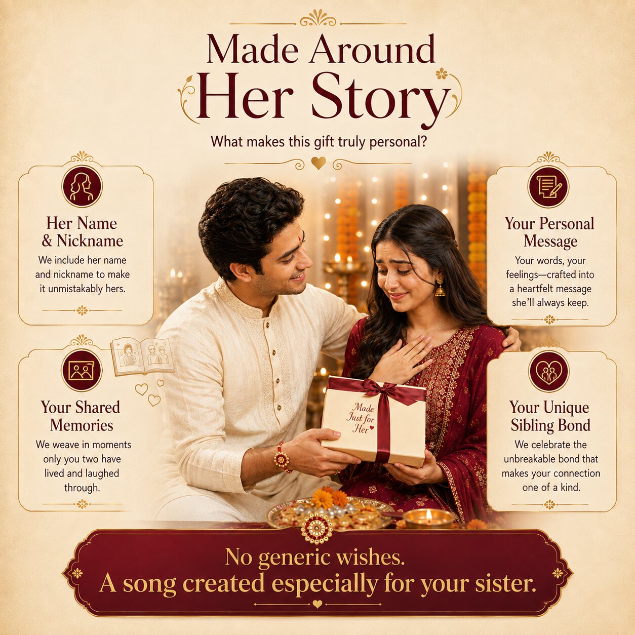 Personalized Rakhi Song Gift for Brother & Sister