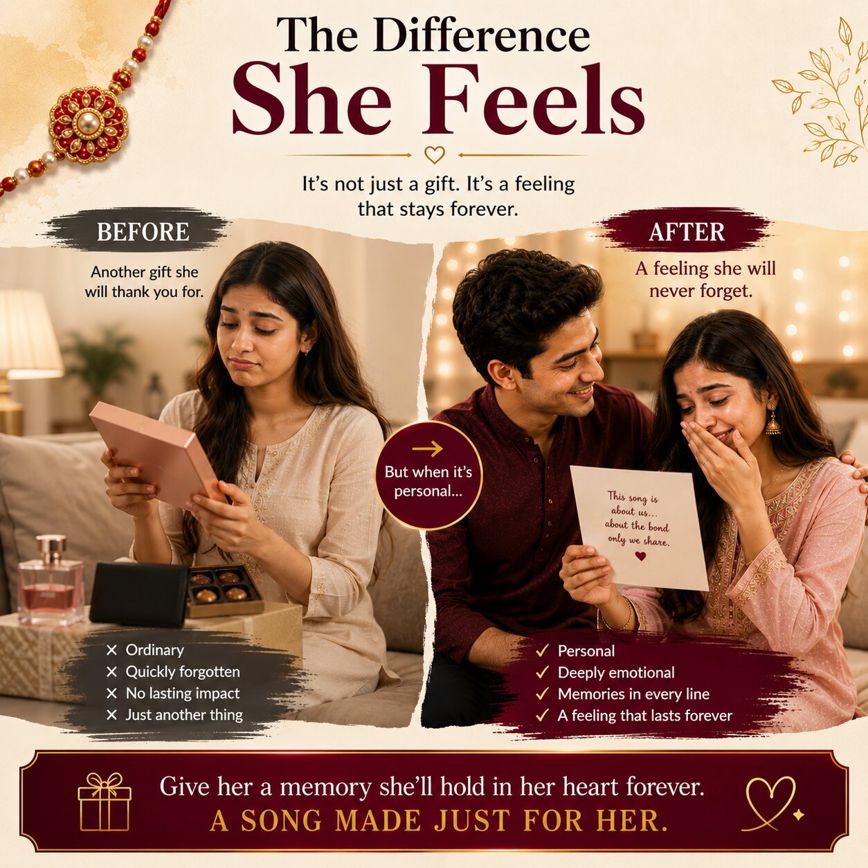 Personalized Rakhi Song Gift for Brother & Sister
