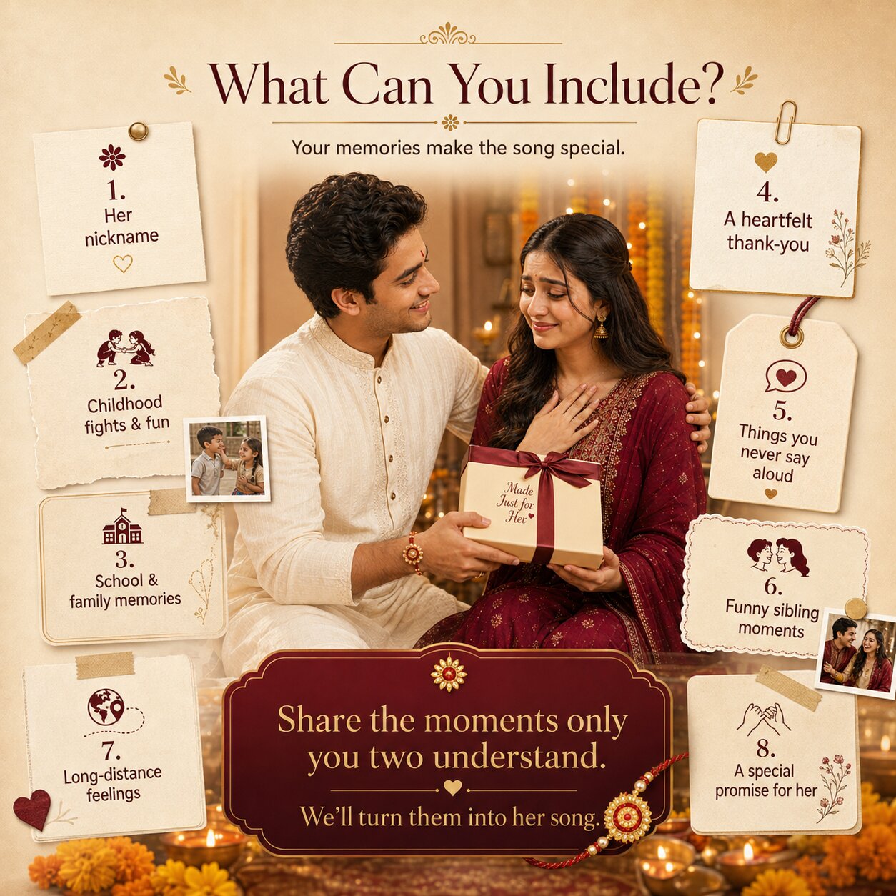 Personalized Rakhi Song Gift for Brother & Sister