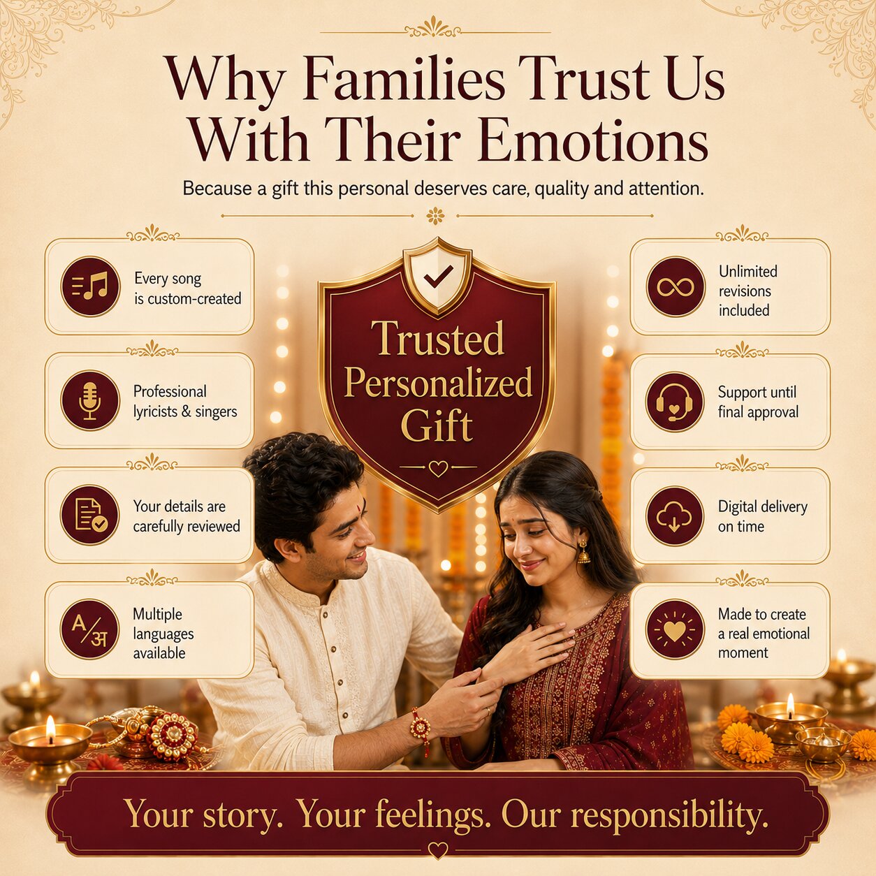 Personalized Rakhi Song Gift for Brother & Sister