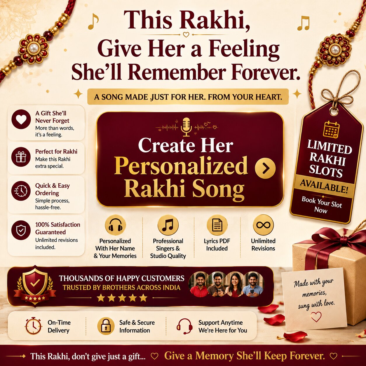 Personalized Rakhi Song Gift for Brother & Sister