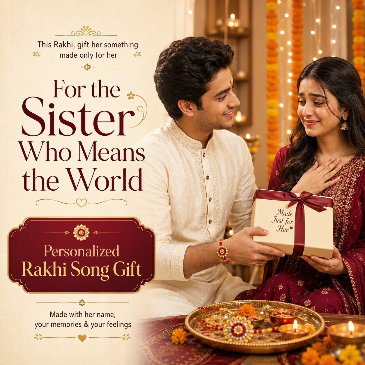 Personalized Rakhi Song Gift for Brother & Sister